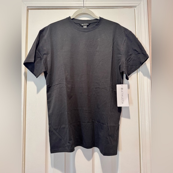 NWT Athleta True Cotton Tee - Black - Medium - Picture 3 of 9